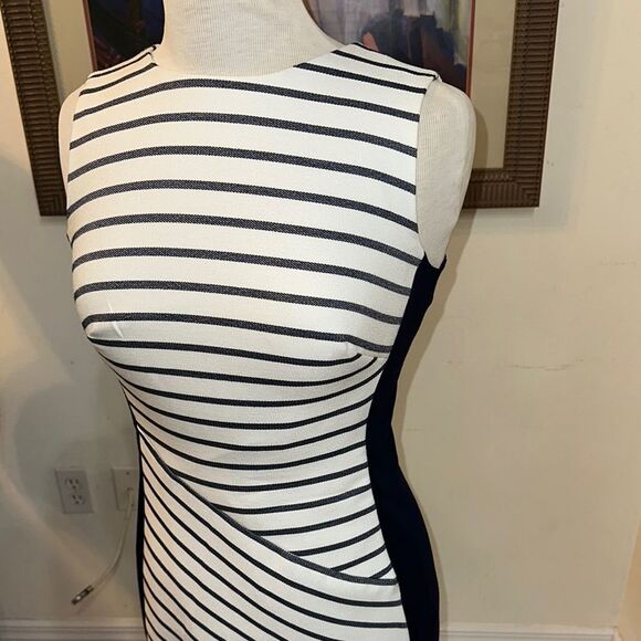 NWT Ralph Lauren Striped Sleeveless Dress - Navy and White Size 2 - Picture 7 of 13